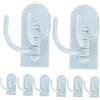 Amosfun Set 10 Ganci da Muro in Abs Design a Tre Ganci Soluzione Salvaspazio per Bagno e Cucina e Accappatoio Funzionali e Pratici