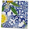 GICOS SRL 1 Pezzo Mattonella Piastrella Ornamentale Decoro Panarea in Ceramica 11 x 11 cm