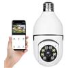 lvssiao Telecamera a lampadina, lampadina fotocamera sorveglianza telecamera IP con lampadina E27 telecamere PTZ 360 gradi telecamera WiFi interno visione notturna a colori + rilevamento del movimento