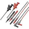 VOLTCRAFT MS-6 - Set di cavi di sicurezza per test [connettore a lamelle da 4 mm - punto di prova] 1,20 m, nero e rosso, 1 set