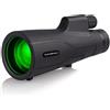 AlpinSpirit© Monoculare 12 x 50 con azoto, con cinturino da polso [IPX6, FMC & BAK4], adatto per adulti, binocolo HD a visione ampia, impermeabile, per caccia, escursionismo, con borsa