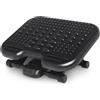 Kensington Poggiapiedi da scrivania SoleMassage, ergonomico con funzione massaggio e pedana inclinabile fino a 5 livelli/30°, per ufficio e casa, Nero, 56155EU