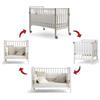 PALI Lettino Evolutivo Co-Sleeping Pali Win Bianco Tortora (Trasformabile da Culla a Lettino a Divanetto a Poltroncina + 2 Materassi + Completo Piumone Evolutivo)