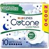Lines Cotone Bio - Assorbenti notte con ali - 10 pezzi