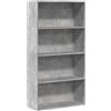 vidaXL Libreria Grigio Cemento 80x30x152 cm in Legno Multistrato, scaffale per Libri, scaffale, scaffale Contenitore, armadietto portaoggetti