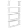vidaXL Mensole Parete a Cubo 4 pz Bianche 60x15x23 cm in Truciolato