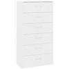 vidaXL Credenza con 6 Cassetti Bianca 50x34x96 cm in Legno Multistrato