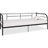 vidaXL Telaio Daybed Metallo Nero 90x200 cm