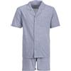 Henry Terre Pigiama da uomo Shorty Karl con motivo a croce, set M-5XL in cotone, pantaloncini e maniche corte, elegante design estivo