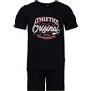 Henry Terre Pigiama da uomo Shorty Athletics Original Set M-5XL cotone