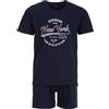 Henry Terre Pigiama da uomo Shorty Paul New York, set M-5XL, in cotone, pantaloncini e maniche corte, design sportivo