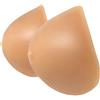 DFGGE 1 Paio Seno in Silicone Triangolo Forma Del Seni Autoadesivo Imbottitura Reggiseno Rinforzante Tette Finte Per Bikini Crossdresser Mastectomia Protesi,Nude,AA~cup（200g/pair）