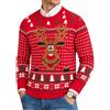 Leversic Maglione Natalizio Uomo Maglioni Natali Ugly Sweater Invernale Pullover in Maglieria Manica Lunga Felpa Natalizia S-XXL