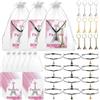 Kklolai 12 serie di regali per gli ospiti a tema torre Eiffel a parigi mini portachiavi e retrò braccialetti con carte di buongiorno con sacchetto in organza graziosi souvenir francesi di Parigi da donna