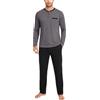 Bresdk Pigiama Uomo Invernale Cotone Manica Lunga Due Pezzi S-3XL | Collo Serafino a 3 Bottoni, Taschino sul Petto, Pantaloni Dritti, Coulisse, Autunno e Inverno