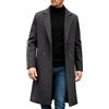 Voqeen Cappotto Uomo Lungo Doppiopetto Soprabito Colletto Rivoltato Trench | Elegante Cappotti Lunghi Invernale Slim Fit Cappottino Lungo Casual Sottile Giacconi Classico Giacca Business Caban Giaccone