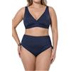 Ulla Popken Donna Bikini | Taglie forti, Plus Size, Slip del bikini con davanti foderato e fascia per l'arricciatura 838010