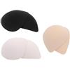 JUMPLAWN Inserti a Goccia per Reggiseno Sportivo, 3 Paia, Imbottitura Morbida | Cotone Lattice Confortevole, Tonalità Bianca Nera e Beige, Adatti a Yoga, Allenamento e Diversi Capi Sportivi