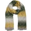 styleBREAKER Sciarpa da donna con motivo a strisce e reti, paillette e frange circolari, sciarpa invernale, stola, foulard 01017114