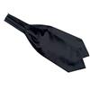 Secdtie - Cravatta da uomo in tessuto jacquard a pois, stile casual Ascot - Nero - Taglia unica