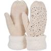 styleBREAKER Muffole donna in maglia con strass e perle | Fodera termica in pile, vestibilità elastica per circonferenza 16-21 cm (taglia 6-8), senza cuciture.