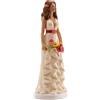 dekora - Sposa per Torta Matrimonio "Sposa con mazzo di fiori" - 16 cm di altezza - Cake topper Matrimonio in Resina - Statuine Sposi per torta Nuziale - Base adatta al contatto alimentare