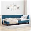 IKAYAA Divano Letto 2 Posti con Funzione Letto Cornice del Letto ad Angolo Letto Singolo per Soggiorno e Camera-Blu-80 x 200 cm