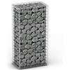 BAKAJI Gabbione in Rete di Acciaio Galvanizzato 100x50x30cm Recinzione Orto da Giardino