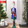 BAKAJI Soldato Schiaccianoci di Natale in Legno Altezza 106 cm Decorazioni Natalizie