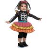 CARNAVAL QUEEN COSTUME TRAVESTIMENTO HALLOWEEN BABY CATRINA - SCHELETRINA TAGLIA - 12-24 mesi