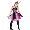 CARNAVAL QUEEN COSTUME TRAVESTIMENTO HALLOWEEN SCHELETRINA BAMBINA TAGLIA UNICA BIMBI