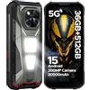 DOOGEE V Max LR 5G Rugged Smartphone with 40M Laser Ranging,36GB+512GB,200MP+32MP Camera,20500mAh/45W,MTK 7300 Rugged Phone,6.78 FHD+120Hz,1200LM Dual Camping Lights,Waterproof/WiFi6E/NFC
