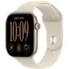 Apple Watch Series 12 GPS + Cellular 46 mm | Cassa in alluminio color oro chiaro con cinturino Sport sabbia - M/L