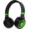 TECHMADE Cuffie Wireless Bluetooth 5.1 - HiFi con Isolamento Acustico, Microfono Integrato - Slot SD 32gb, Cavo Jack 3,5mm Incluso - Pieghevoli, Compatibili con Pc, Tablet e Smartphone (verde)