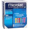 Microlet Bayer Diabete Linea Controllo Glicemia Microlet Lancette 200 Lancette Pungidito