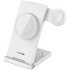 Nillkin PowerTrio 3in1 Caricabatterie senza fili MagSafe per Apple Watch bianco (MFI)
