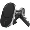 Force Power, griglia di ventilazione per caricabatterie da auto compatibile con MagSafe 15w, nero