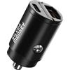 Silver Monkey Caricabatterie per auto Silver Monkey PDQC-CPCT30-SM, 30W, 1x USB-C PD, 1xUSB-A QC, nero