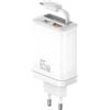 Usams Xiang Series Cc299 65W 1Xusb-C 1Xusb-A Caricabatterie di rete + Cavo Usb-C Bianco