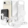 Mayaxess, Confezione Elite iPhone17 Air Hülle Glas Caricabatterie Powerbank MagSafe BT (8tlg), Trasparente