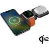Cubenest Qi2 Caricabatterie wireless pieghevole magnetico 3 in 1 EQ310 Grigio