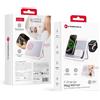 FORCELL F-ENERGY Mag Mirror 15W 3 in 1 caricabatterie wireless compatibile con MagSafe / Apple Watch / Samsung Watch / Airpods rosa