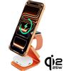 Cubenest Qi 2.2 SQ314 Caricabatterie wireless ultra magnetico, compatibile con MagSafe, potenza totale 35 W, per iPhone, Apple Watch, AirPods - arancione