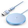 OANDYS Caricabatterie MagSafe per iPhone, caricatore wireless a induzione, stazione di ricarica compatibile con i modelli iPhone 17/16/15/14/13/12, AirPods 2/3/Pro 2, caricatore wireless con LED e due porte di ricarica