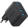 Anker Caricabatterie da parete Anker Zolo, 50W, 2 porte USB-C, 2 porte USB, colore nero