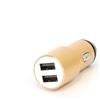 Dripio Caricabatterie da parete, metallo, 2 porte USB, 5 V/2,1 A, color oro, design compatto