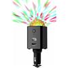 Dripio Caricabatterie da auto con riconoscimento audio, 3 porte USB, 12/24 V, 2,1 A