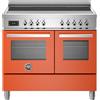Bertazzoni Professional Series PRO105I2EART - Cucina elettrica con piano cottura a induzione, 100 cm, colore: arancione, classe A/A