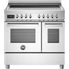 Bertazzoni Professional Series PRO95I2EXT - Cucina elettrica con piano cottura a induzione, in acciaio INOX, larghezza 90 cm