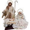 BIZZOTTO Sacra Famiglia Loyal Naturale con Base 33 cm Decorazione Presepe Natalizio
